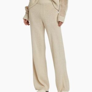 Vintage Donna GISPA Knit Cream Wide Leg, High Waisted Pants